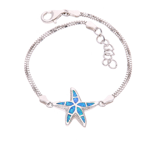 Pulsera Estrella de Mar de Ópalo Plata.925