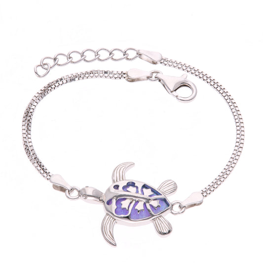 Pulsera Tortuga Marina Ópalo en Plata.925