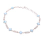 Pulsera Geométrica de Larimar en Plata.925