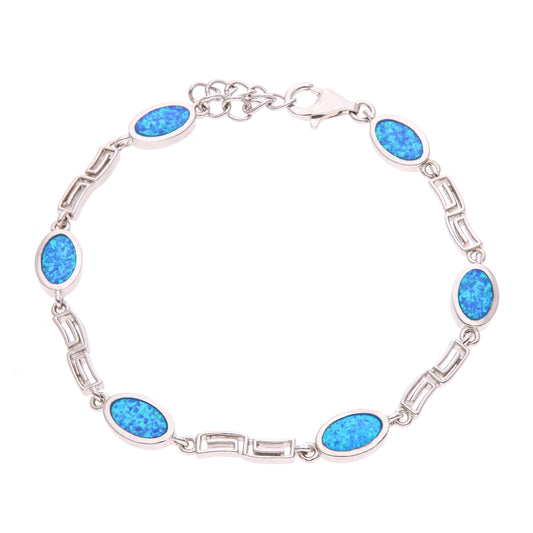 Pulsera Óvalos de Ópalo en Plata.925