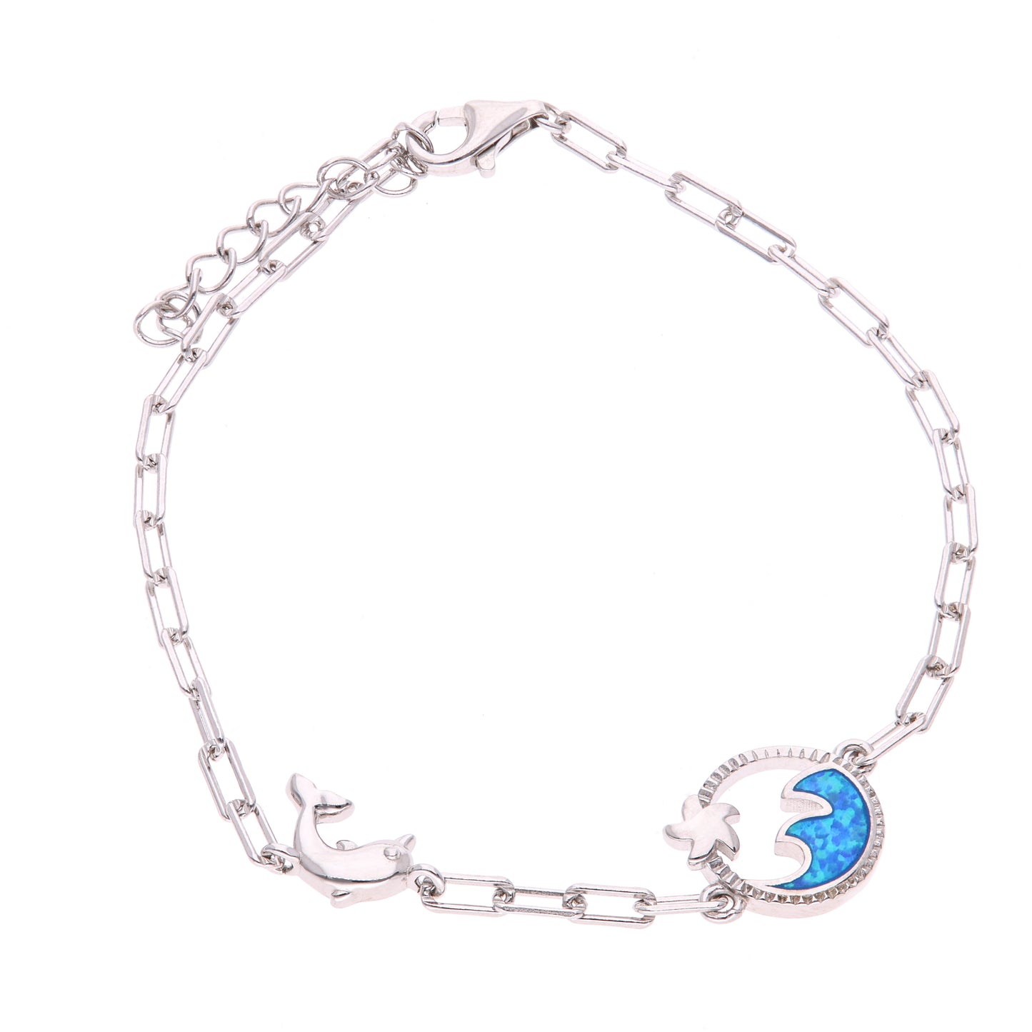 Pulsera Corazón Marino de Ópalo Plata .925