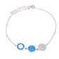 Pulsera Círculos Minimalistas Ópalo Plata.925