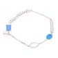 Pulsera Geométrica con Ópalo Plata.925