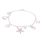 Pulsera Marina con Dijes de Larimar en Plata.925