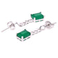 Aretes Plata Ley 925 con Rodio – Zafiro AAA Color Verde Esmeralda