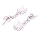 ARETES EN PLATA LEY .925, CON RODIO , OPALO AAA BLANCO