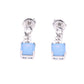 ARETES EN PLATA LEY .925, CON RODIO , OPALO AAA AZUL CIELO