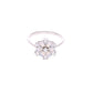 ANILLO EN PLATA LEY .925, CON RODIO , ZIRCONIA AAA Y OPALO BLANCO
