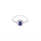 ANILLO EN PLATA LEY .925, CON RODIO , OPALO AZUL Y ZIRCONIA AAA