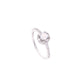 ANILLO EN PLATA LEY .925, CON RODIO , OPALO BLANCO Y ZIRCONIA AAA