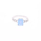 ANILLO EN PLATA LEY .925, CON RODIO , OPALO AAA AZUL CIELO