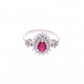 ANILLO EN PLATA LEY .925, CON RODIO , ZIRCONIA AAA ROJO RUBI Y BLANCO