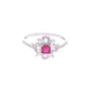 ANILLO EN PLATA LEY .925, CON RODIO , ZIRCONIA AAA ROJO RUBI Y BLANCO