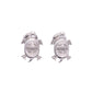 BROQUEL EN PLATA LEY .925 CON RODIO AAA, TORTUGA