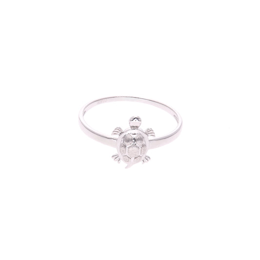 ANILLO EN PLATA LEY .925 CON RODIO AAA , TORTUGA