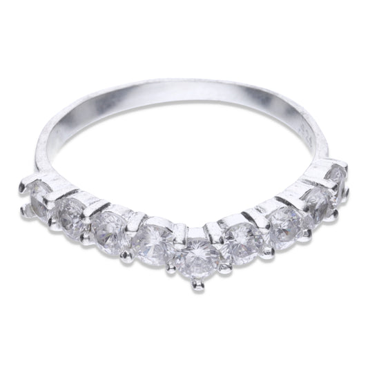 Anillo Plata .925 con Topacio Blanco Medio Cumbela Churumbela Talla 6, 7, 8, 9 CH0001 - Joyería Elegante