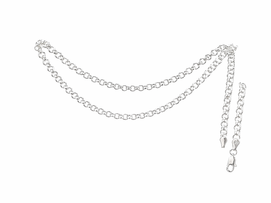 Cadena de Plata .925 - Chino Rolo Redonda 4mm — 50 cm