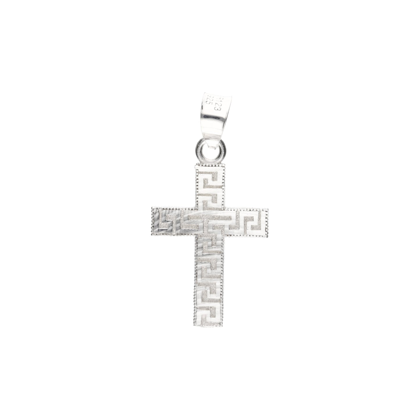 Set Dije y cadena figaro 45cm Cristo con Medallones Plata de ley .925