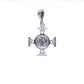 Conjunto Cadena Figaro Doble con Llave San Benito Pequeña Plata .925
