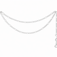 Conjunto Cadena Figaro Doble con Llave San Benito Relieve Plata .925
