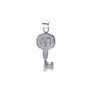 Conjunto Cadena Figaro Doble con Llave San Benito Relieve Plata .925