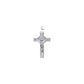 Conjunto Cadena Figaro Doble con Crucifijo San Benito Plata .925