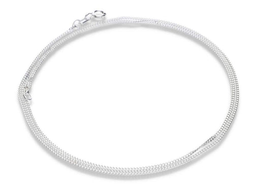 Cadena de Plata .925 Barbado Regular 040 45, 50, 55 cm CHBR040 - Joyería Elegante