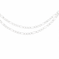 Cadena de Plata .925 - Figaro Tipo Cartier Diamantada Calibre 80 120 — 55 cm 60 cm 65 cm