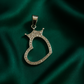 Dije de Corazón con Corona de Plata 925 con Circonias Joyas Finas para Regalo Mujer