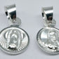 Dije en Plata .925  De  doble vista con diseño de la  Virgen de Guadalupe-Sagrado Corazón MOD. RD10LPSC3D  - Mayoreo y Menudeo