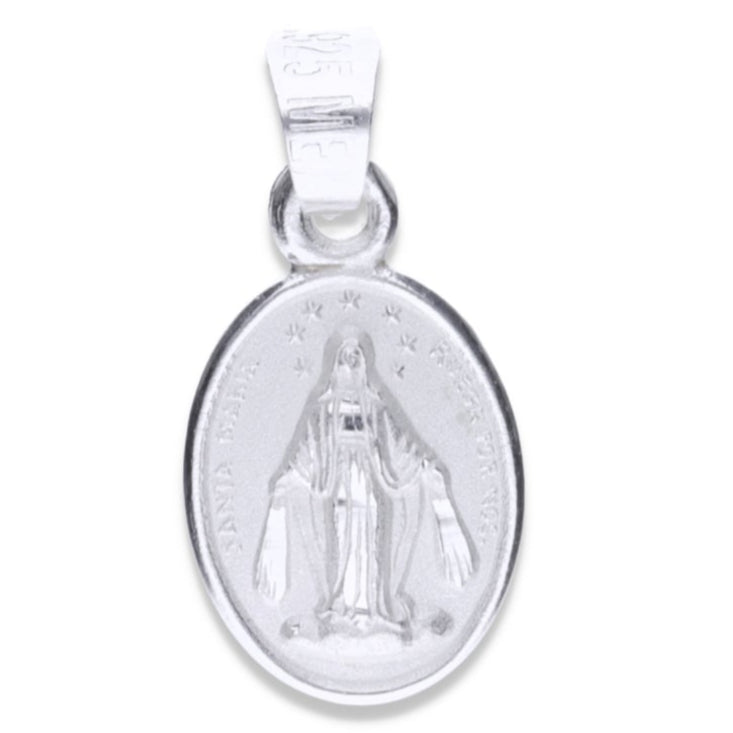 DIJE DE PLATA .925 EN FORMA DE LA VIRGEN MILAGROSA MOD. MILAGROSA OVAL 7.