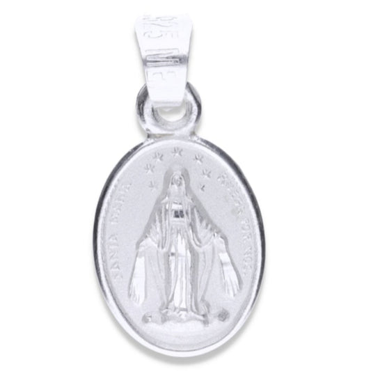 DIJE DE PLATA .925 EN FORMA DE LA VIRGEN MILAGROSA MOD. MILAGROSA OVAL 7.