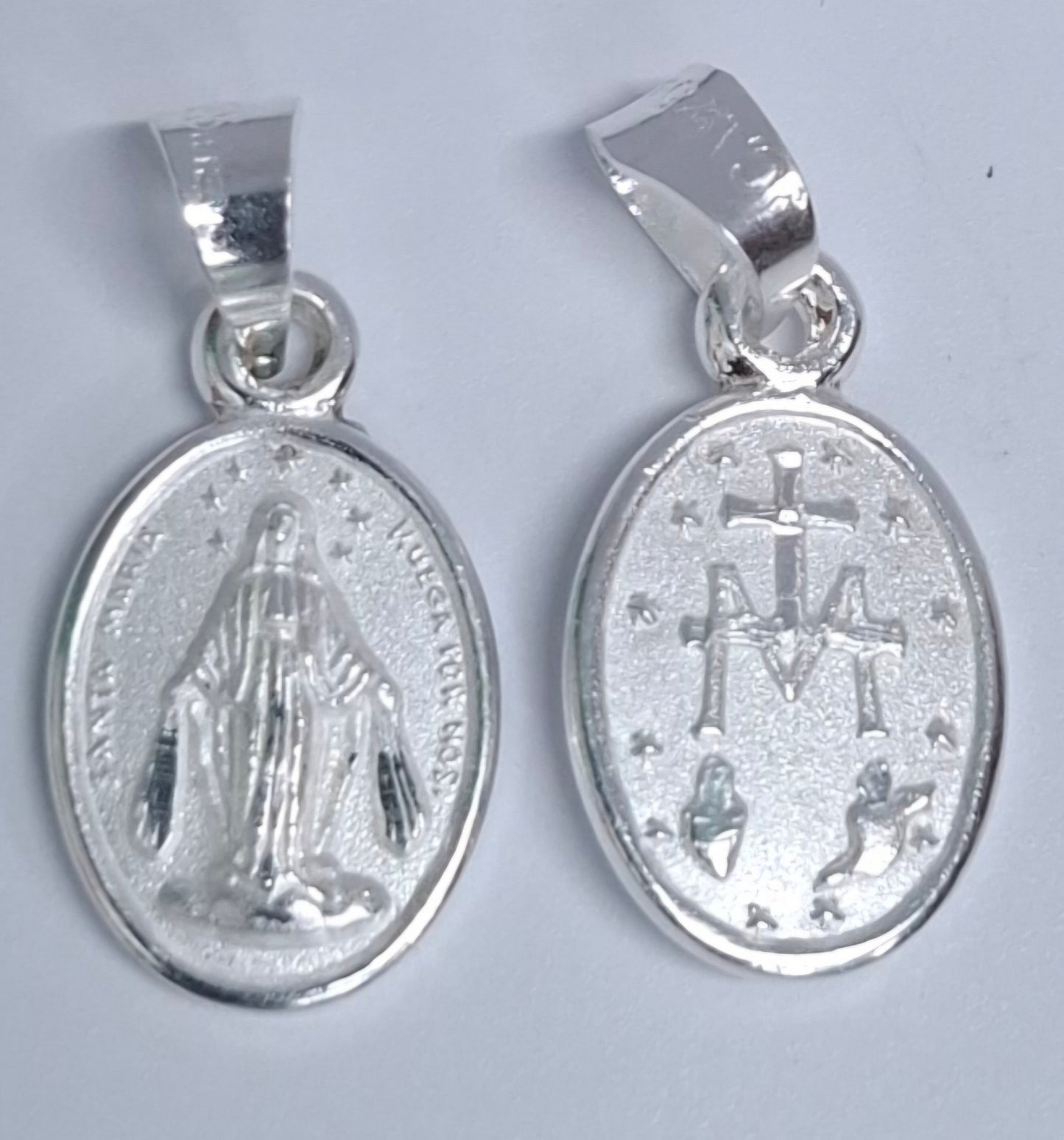 DIJE DE PLATA .925 EN FORMA DE LA VIRGEN MILAGROSA MOD. MILAGROSA OVAL 7.