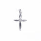 Dije Plata .925 Forma Cruz con Topacio blanco  Mod. DRP061 - Joyería Religiosa