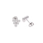 Aretes Tope Flor de Esferas — Plata .925