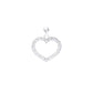 Dije  de Plata Ley .925  en Forma de  Corazón Calado con Circonia DV009 - Joyería Elegante