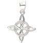Dije de  Plata Ley .925  en Forma de Nudo de Bruja con Circonia DV077 - Joyería Elegante