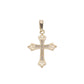 Set Dije y Cadena Cruz Oro laminado con Zirconias y Cadena Rolo