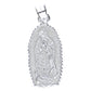 Dije Plata .925  Doble vista en forma  de la virgen de  Virgen de Guadalupe Mod.  DR089- Joyería Religiosa