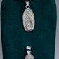 Dije Plata .925  Doble vista en forma  de la virgen de  Virgen de Guadalupe Mod.  DR089- Joyería Religiosa