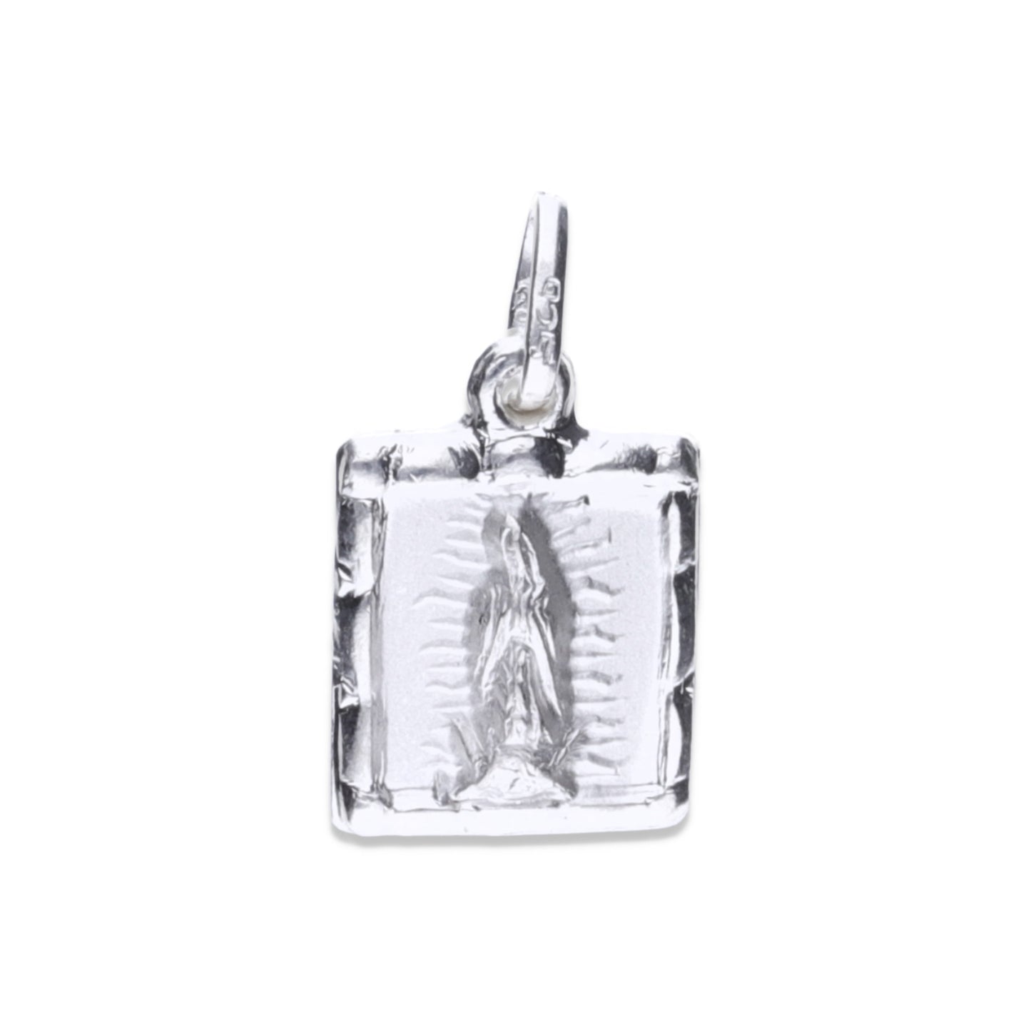 Dije Plata .925 Sochapada Doble vista Virgen de Guadalupe y sagrado corazón mod SYC-15  - Joyería Religiosa
