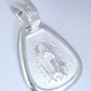 Dije Plata .925  Sochapada en  Forma de Gota con diseño de  Virgen de Guadalupe mod. GOTA BL-7VG - Joyería Religiosa