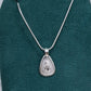 Dije Plata .925  Sochapada en  Forma de Gota con diseño de  Virgen de Guadalupe mod. GOTA BL-7VG - Joyería Religiosa
