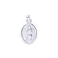 Dije Plata .925 doble vista  Sochapáda Virgen de Guadalupe y Sagrado corazón  mod. oval 13 VG/SC- Joyería Religiosa