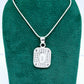 Dije de Plata .925 en  diseño  de la Virgen de Guadalupe con Topacio  Mod. DRP031LP - Joyería Religiosa