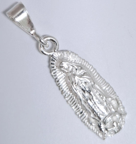 Dije Plata .925  en forma de la Virgen de Guadalupe Mod. FBD-59