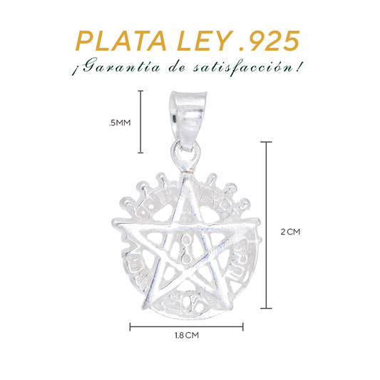 Dije  Plata Ley  .925 Tetragrámaton Mod.DV088 - Joyería de Plata