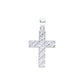 Dije  de Cruz Diamantado  de Plata Ley .925 DR126 -  Joyería Religiosa