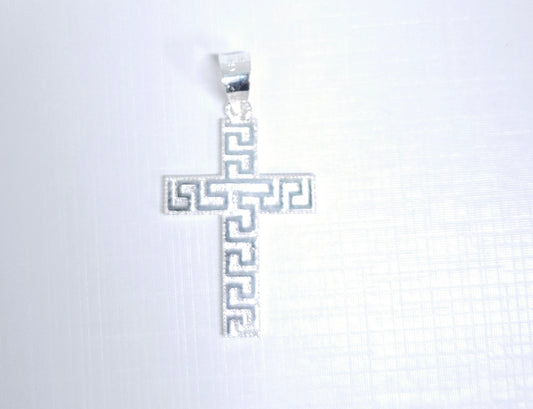 Dije  de Cruz  Diamantado en Plata .925  mod DR112-  Joyería Religiosa