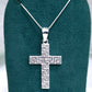 Dije  de Cruz  Diamantado en Plata .925  mod DR112-  Joyería Religiosa